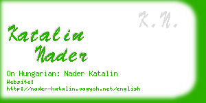 katalin nader business card